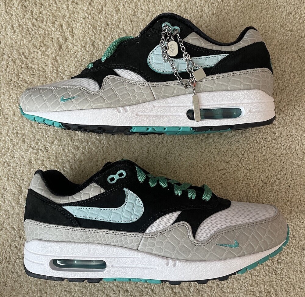 Nike Air Max 1 '87 By You Black/Grey/Jade FJ8893-900 Women's 10.5/Men's 9